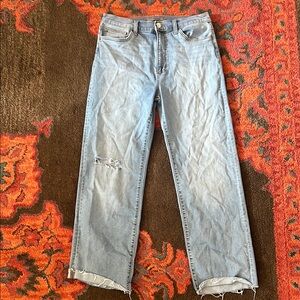 Men's Light Blue Distressed Jeans